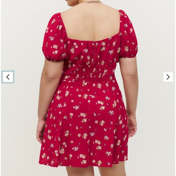 NWOT Reformation Corbin Dress Cassia Red Size 6 - Picture 3 of 5